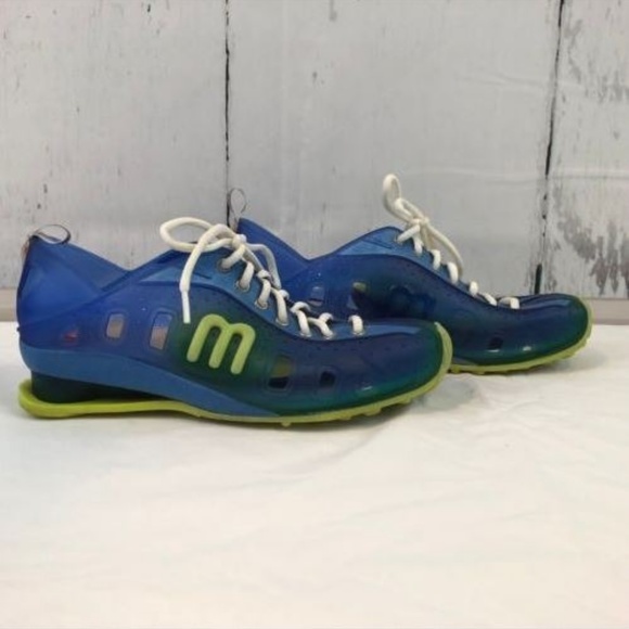 Melissa Shoes - Melissa Grendene Blue Yellow Jelly Sneakers Size 7